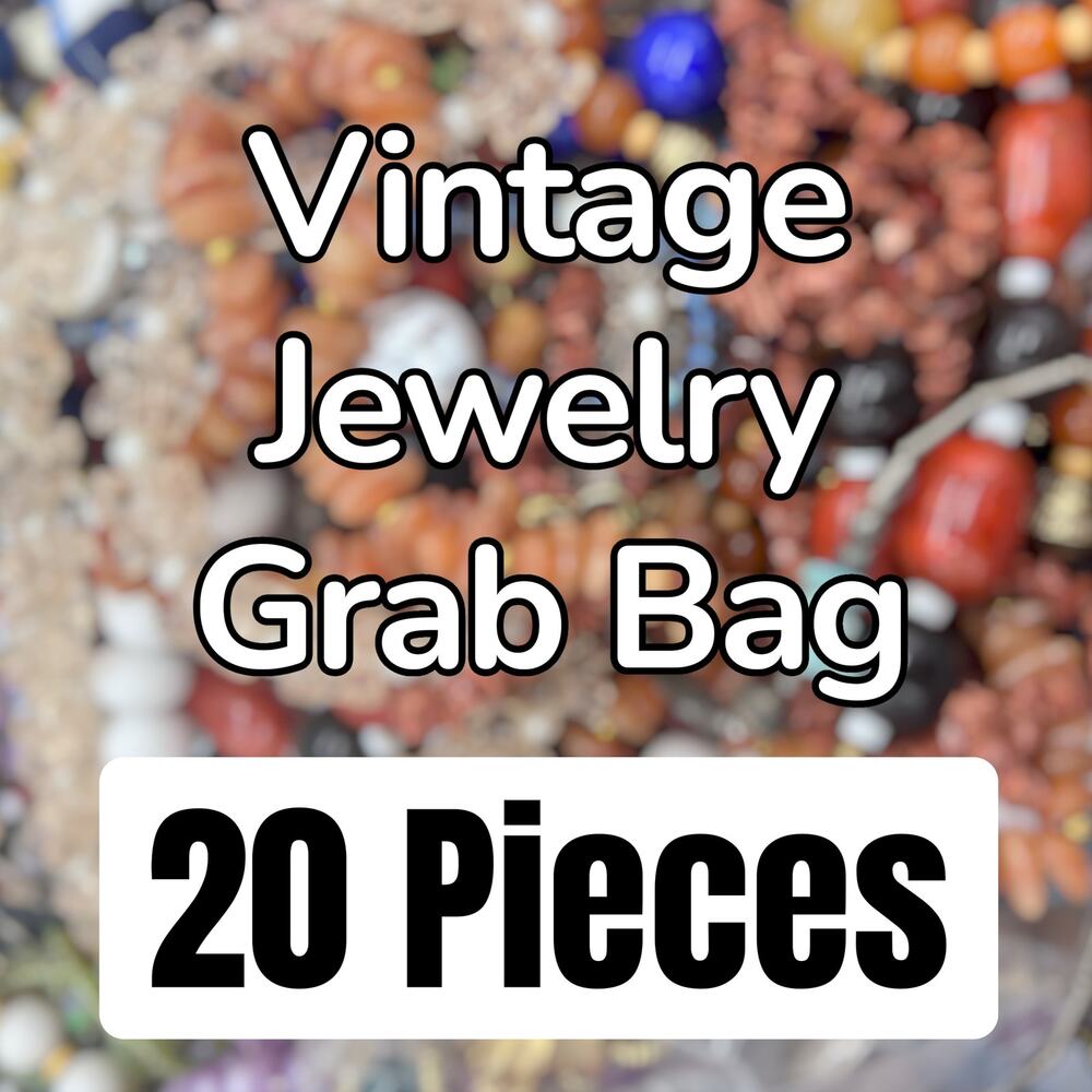 Vintage Jewelry Grab Bag 20 PIECES Costume Resale Wholesale Bundle All Wearable